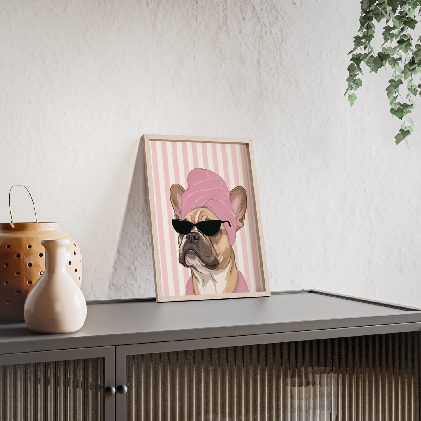 French Bulldog Bathroom Poster - Funny Frenchie Spa Wall Art
