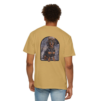 Cool Dachshund Captain T-Shirt - Funny Wiener Dog Graphic Tee