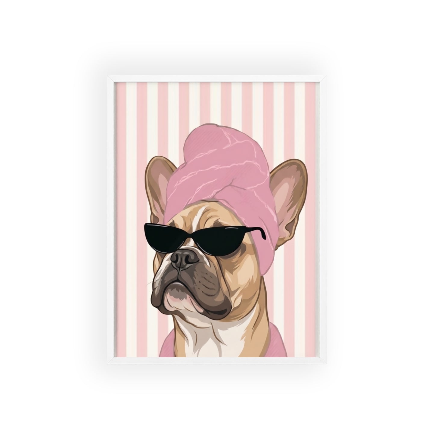 French Bulldog Bathroom Poster - Funny Frenchie Spa Wall Art