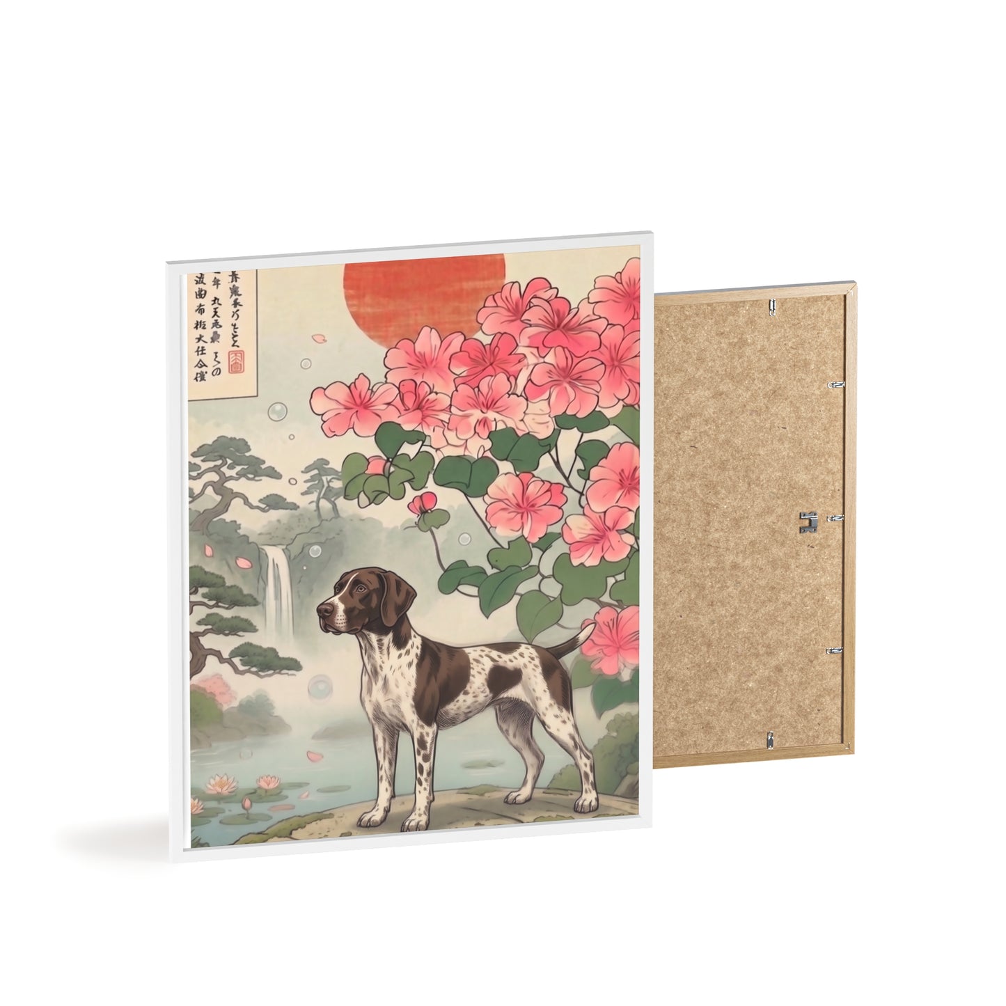 German Shorthaired Pointer Japanese Style Art Poster - GSP Ukiyo-e Wall Art