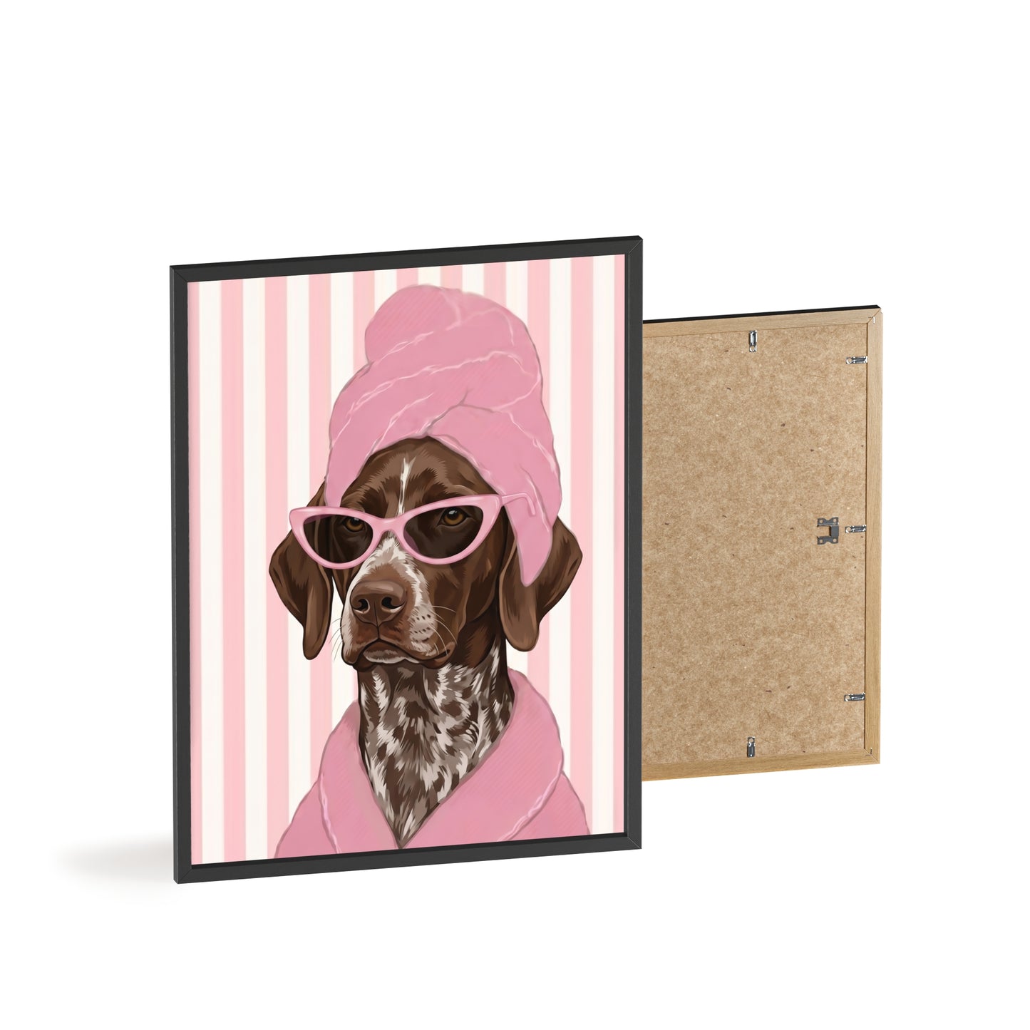 German Shorthaired Pointer Bathroom Poster - Funny Dog Spa Wall Art