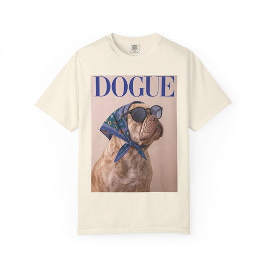 French Bulldog DOGUE Magazine Graphic T-Shirt - Funny Frenchie Tee