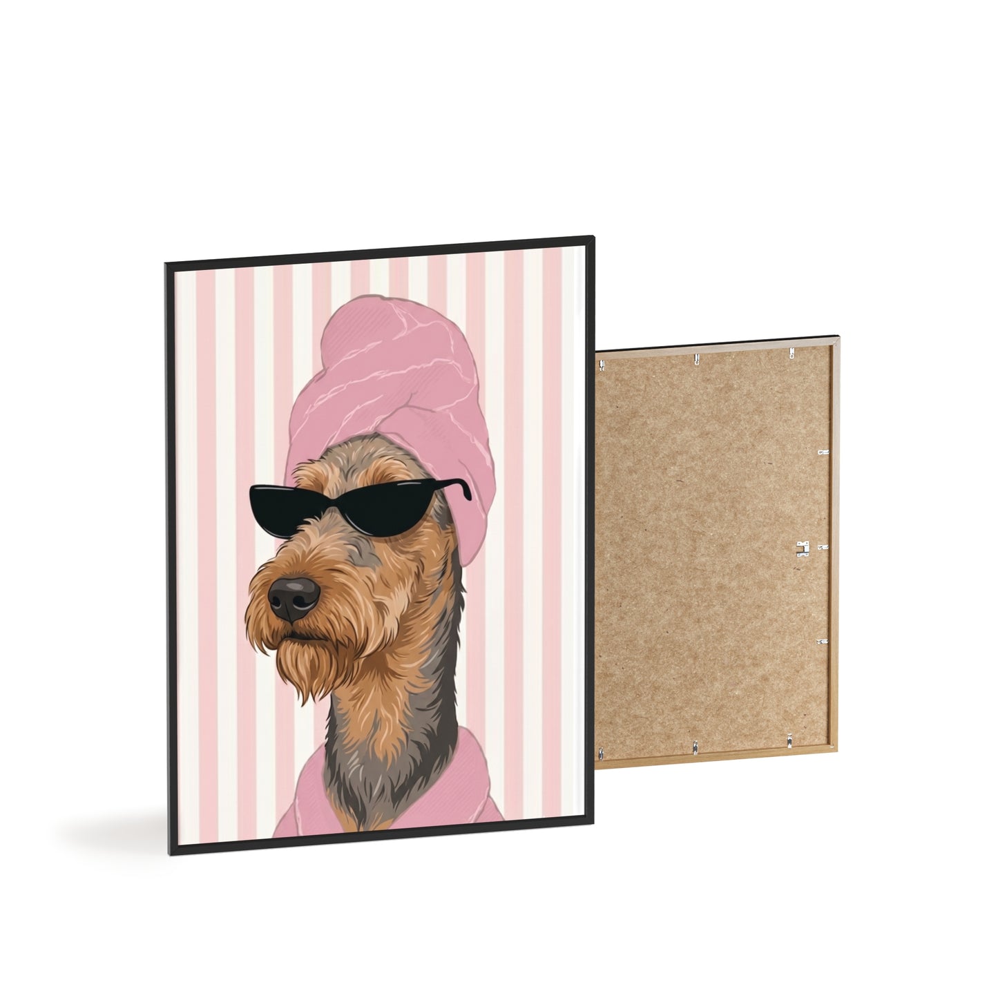 Airedale Terrier Bathroom Art Decor | Funny Dog Spa Poster & Canvas