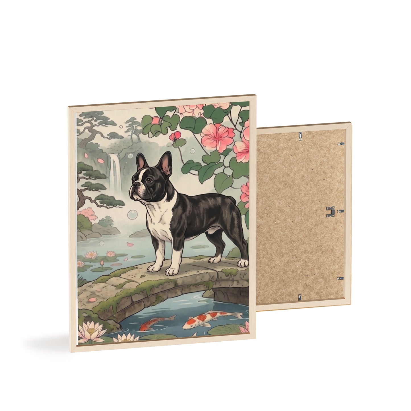 French Bulldog Japanese Style Art Poster - Vintage Frenchie Ukiyo-e Wall Art
