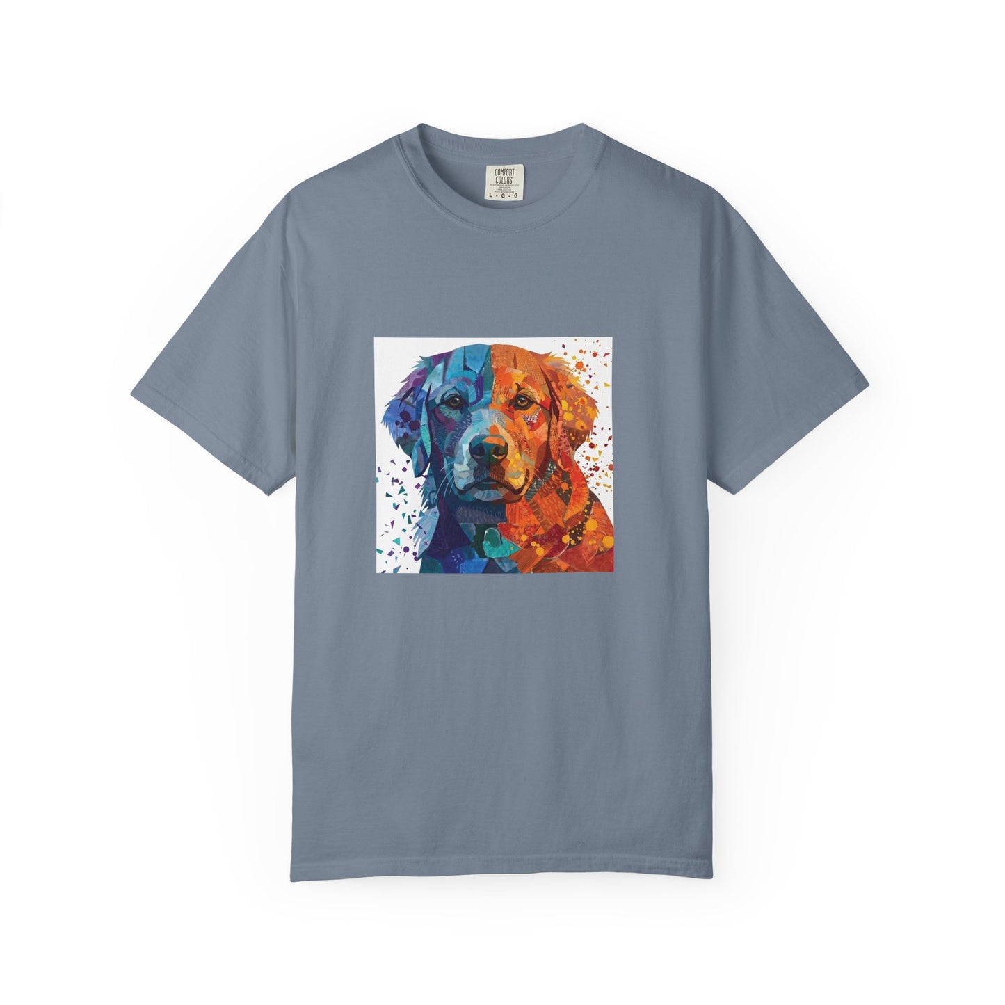 Golden Retriever Abstract Art Graphic T-Shirt - Colorful Pop Art Dog Tee