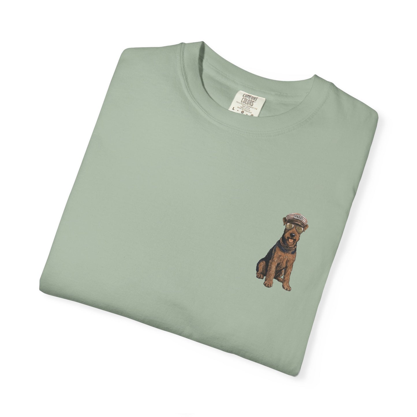 Cool Airedale Terrier Sailor Captain T-Shirt - Double-Sided Dog Tee