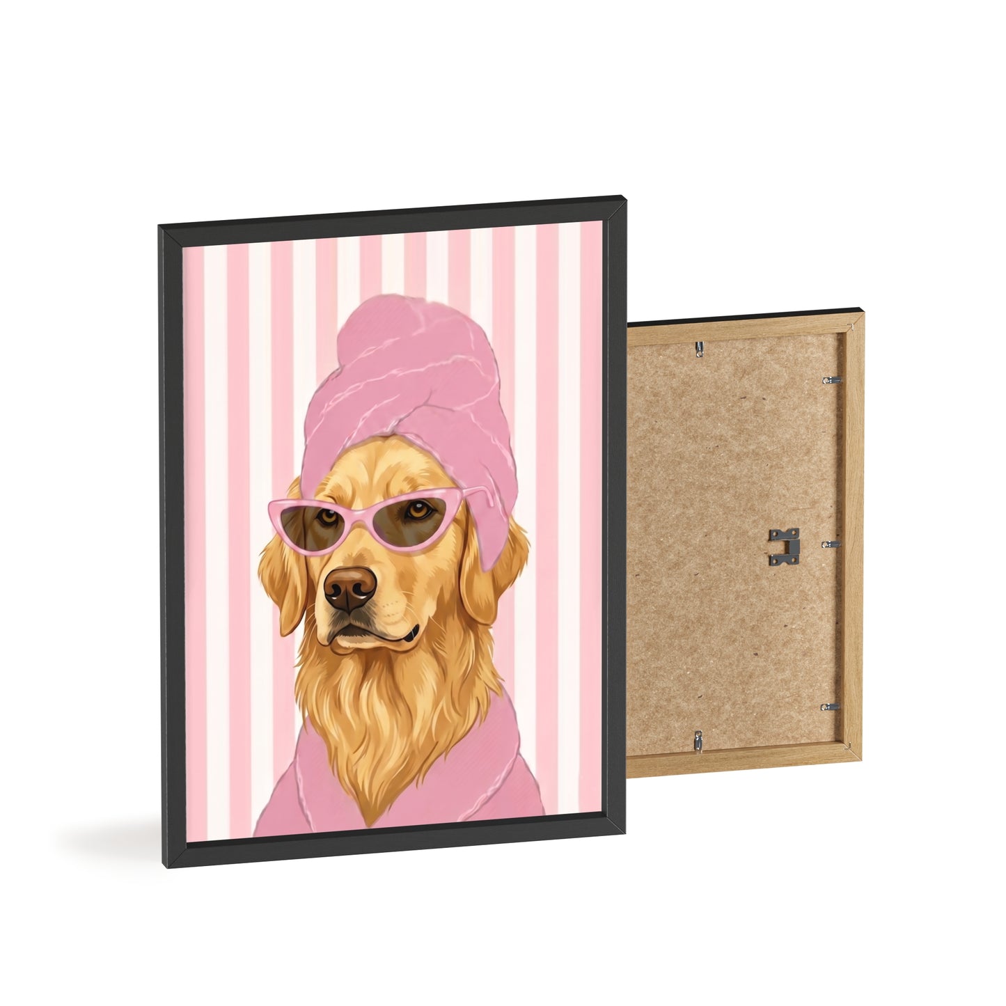 Golden Retriever Bathroom Poster - Funny Dog Spa Art