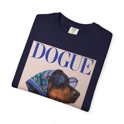 Doberman DOGUE Magazine Graphic T-Shirt - Funny Dog Tee
