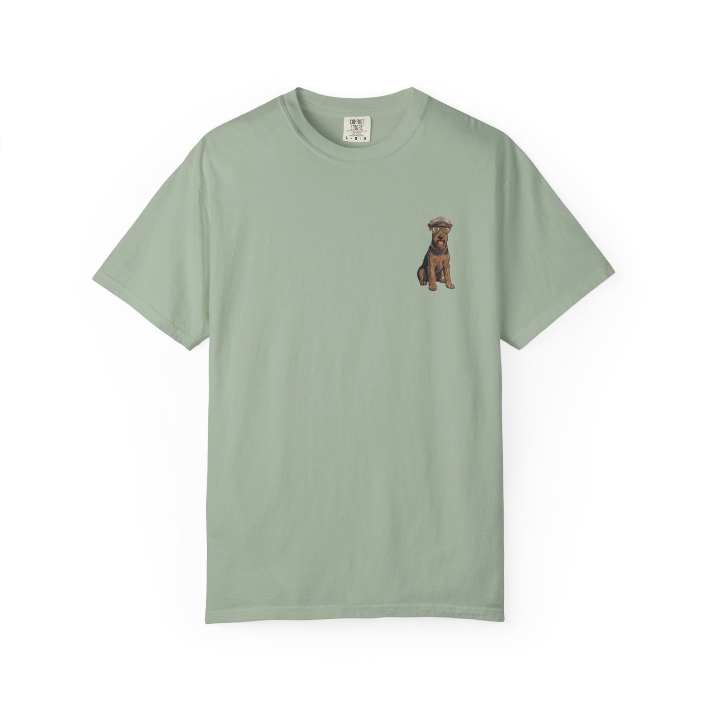 Cool Airedale Terrier Sailor Captain T-Shirt - Double-Sided Dog Tee