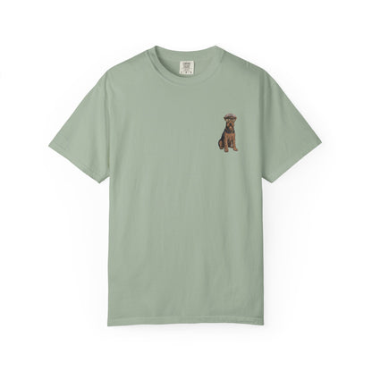 Cool Airedale Terrier Sailor Captain T-Shirt - Double-Sided Dog Tee