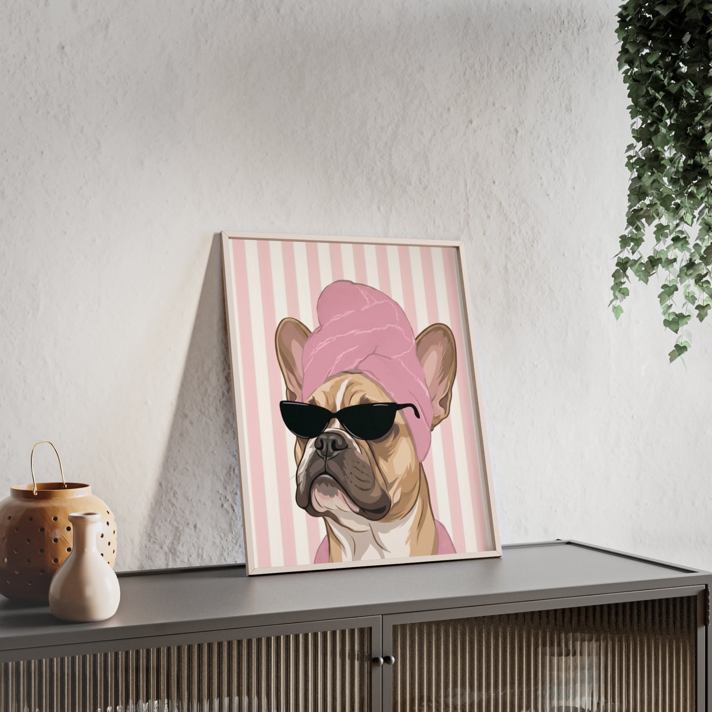 French Bulldog Bathroom Poster - Funny Frenchie Spa Wall Art