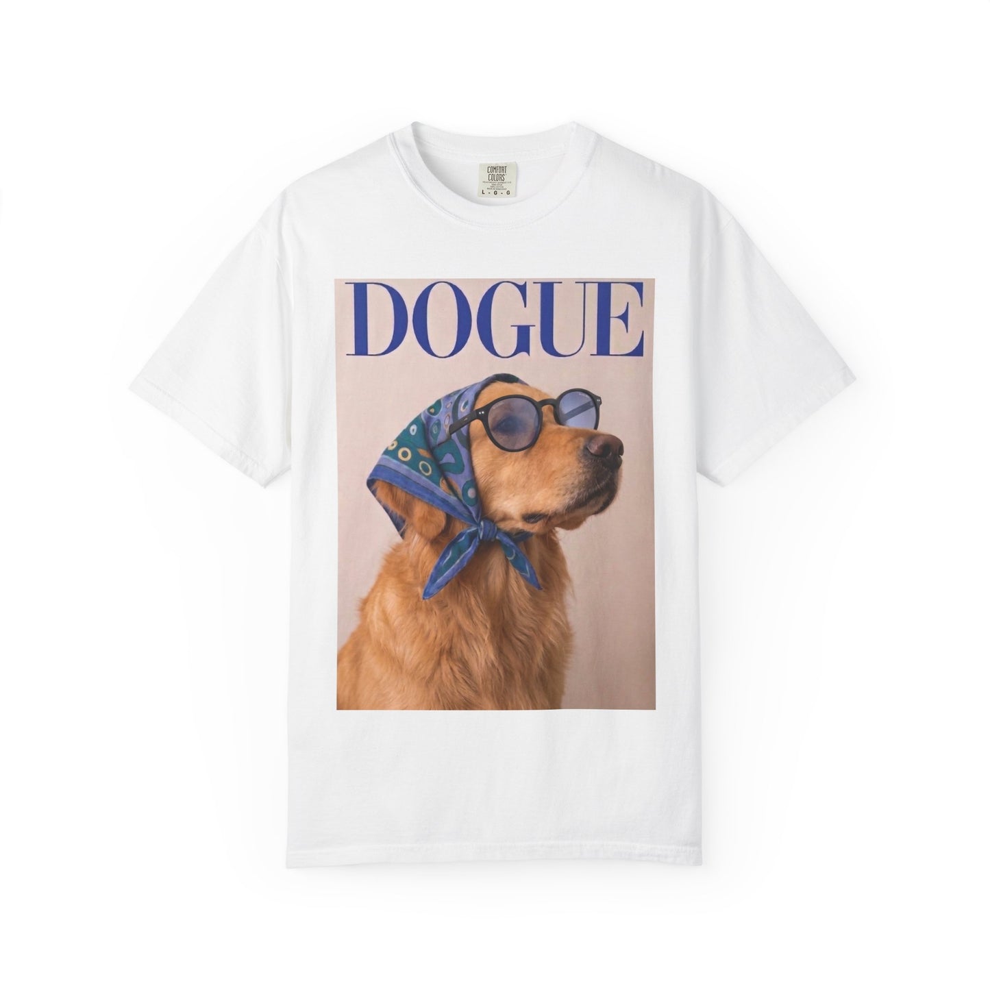 Golden Retriever DOGUE Magazine Graphic T-Shirt - Funny Dog Tee