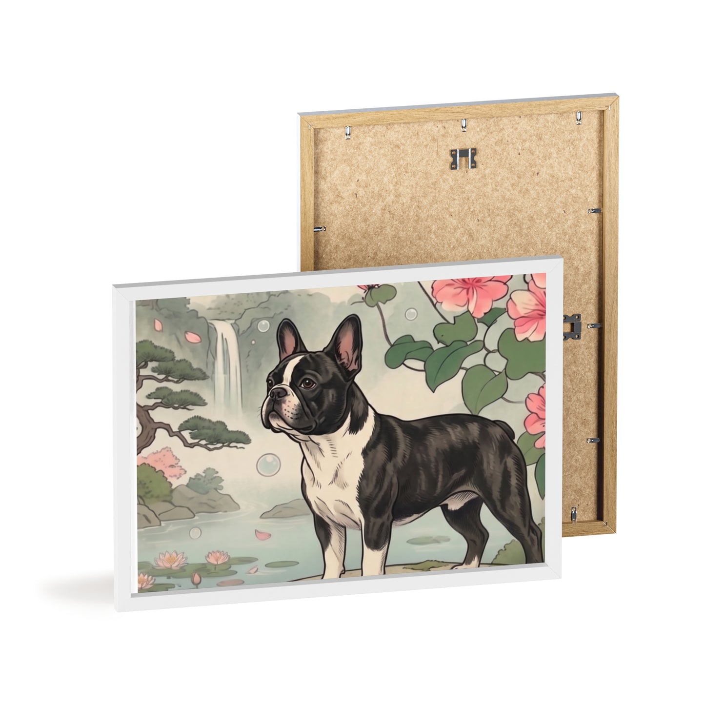 French Bulldog Japanese Style Art Poster - Vintage Frenchie Ukiyo-e Wall Art