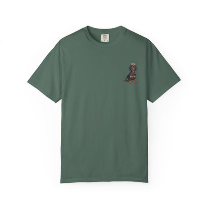 Cool Dachshund Captain T-Shirt - Funny Wiener Dog Graphic Tee
