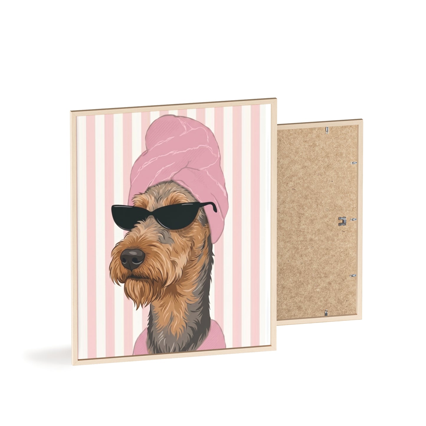 Airedale Terrier Bathroom Art Decor | Funny Dog Spa Poster & Canvas