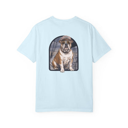 Cool English Bulldog Sailor Captain T-Shirt - Double-Sided Dog Tee