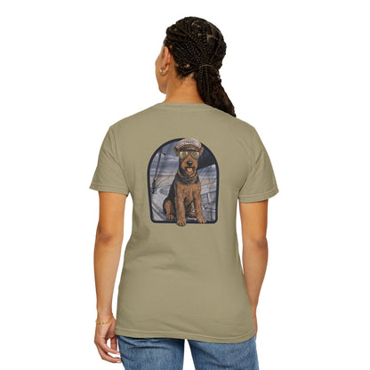 Cool Airedale Terrier Sailor Captain T-Shirt - Double-Sided Dog Tee