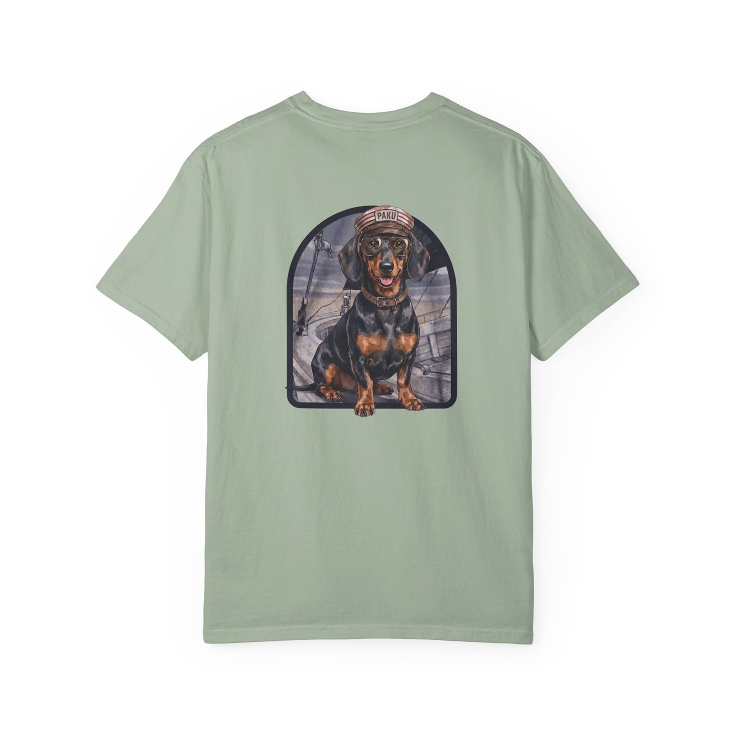 Cool Dachshund Captain T-Shirt - Funny Wiener Dog Graphic Tee