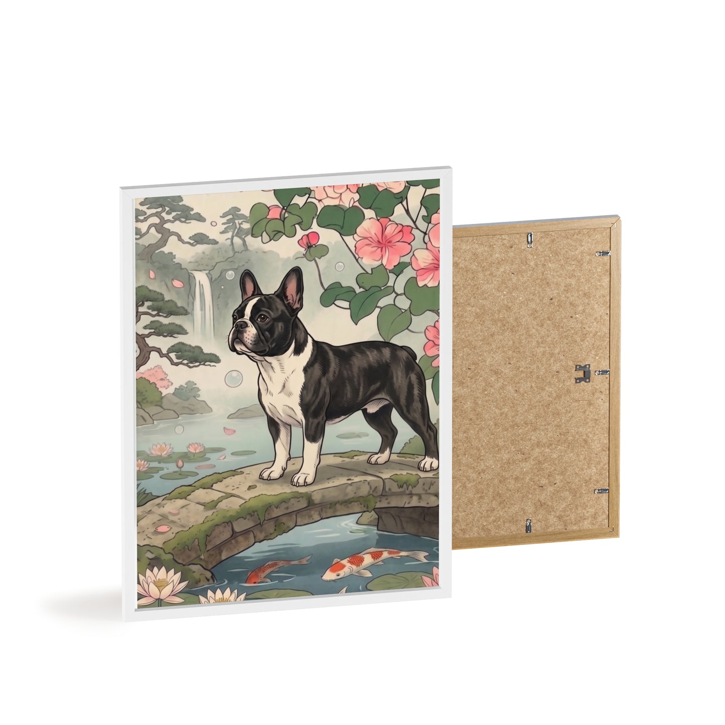French Bulldog Japanese Style Art Poster - Vintage Frenchie Ukiyo-e Wall Art