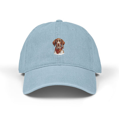 German Shorthaired Pointer Washed Cotton Baseball Cap - Vintage GSP Dad Hat