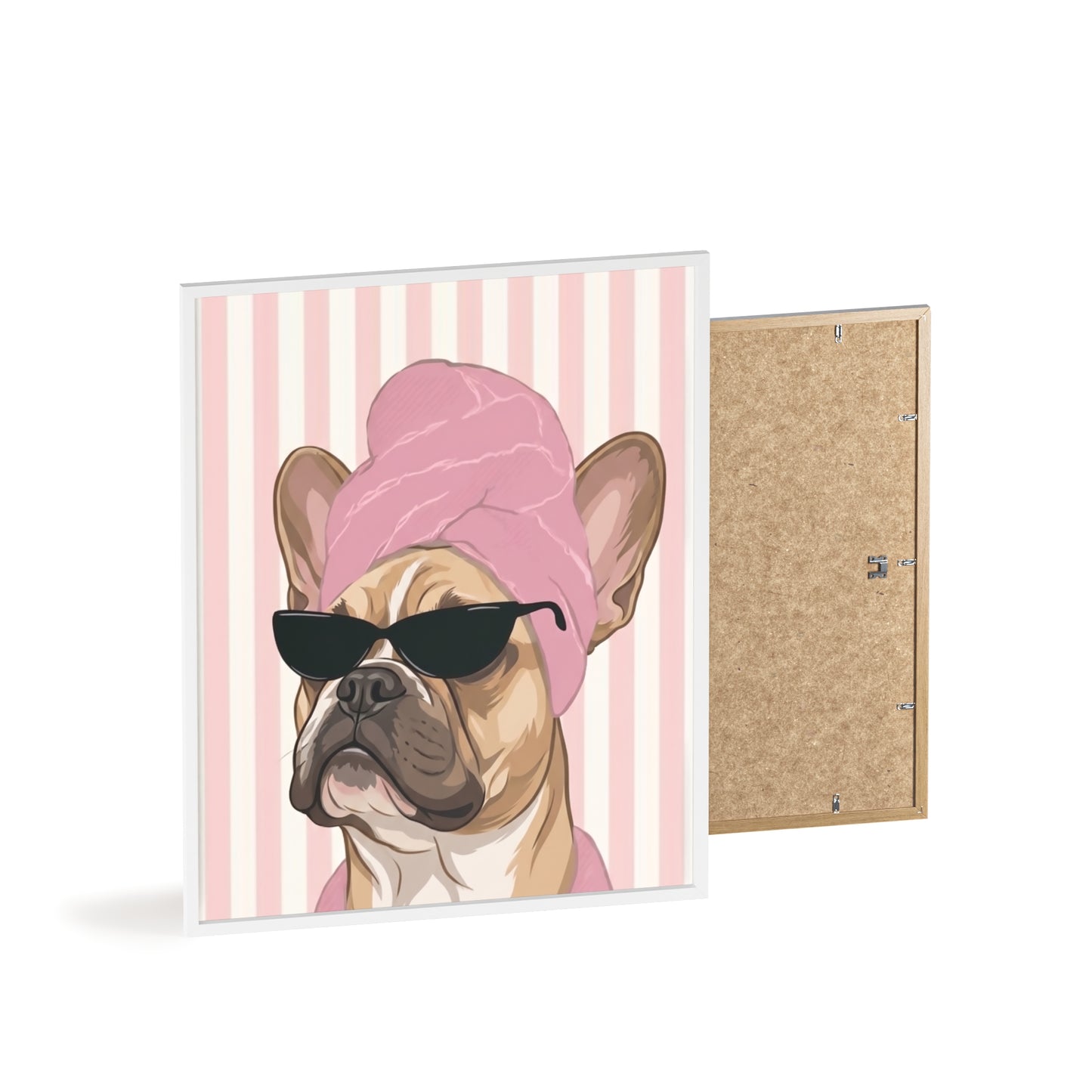 French Bulldog Bathroom Poster - Funny Frenchie Spa Wall Art