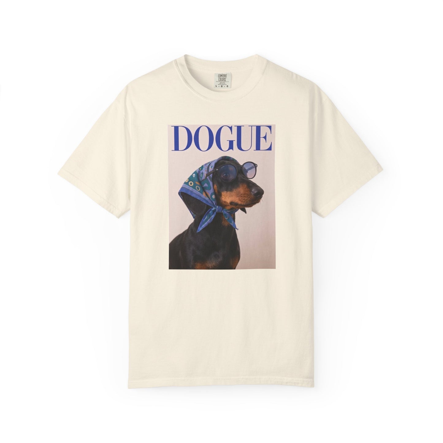 "DOGUE" Dachshund Fashion Magazine Graphic T-Shirt - Funny Wiener Dog Tee