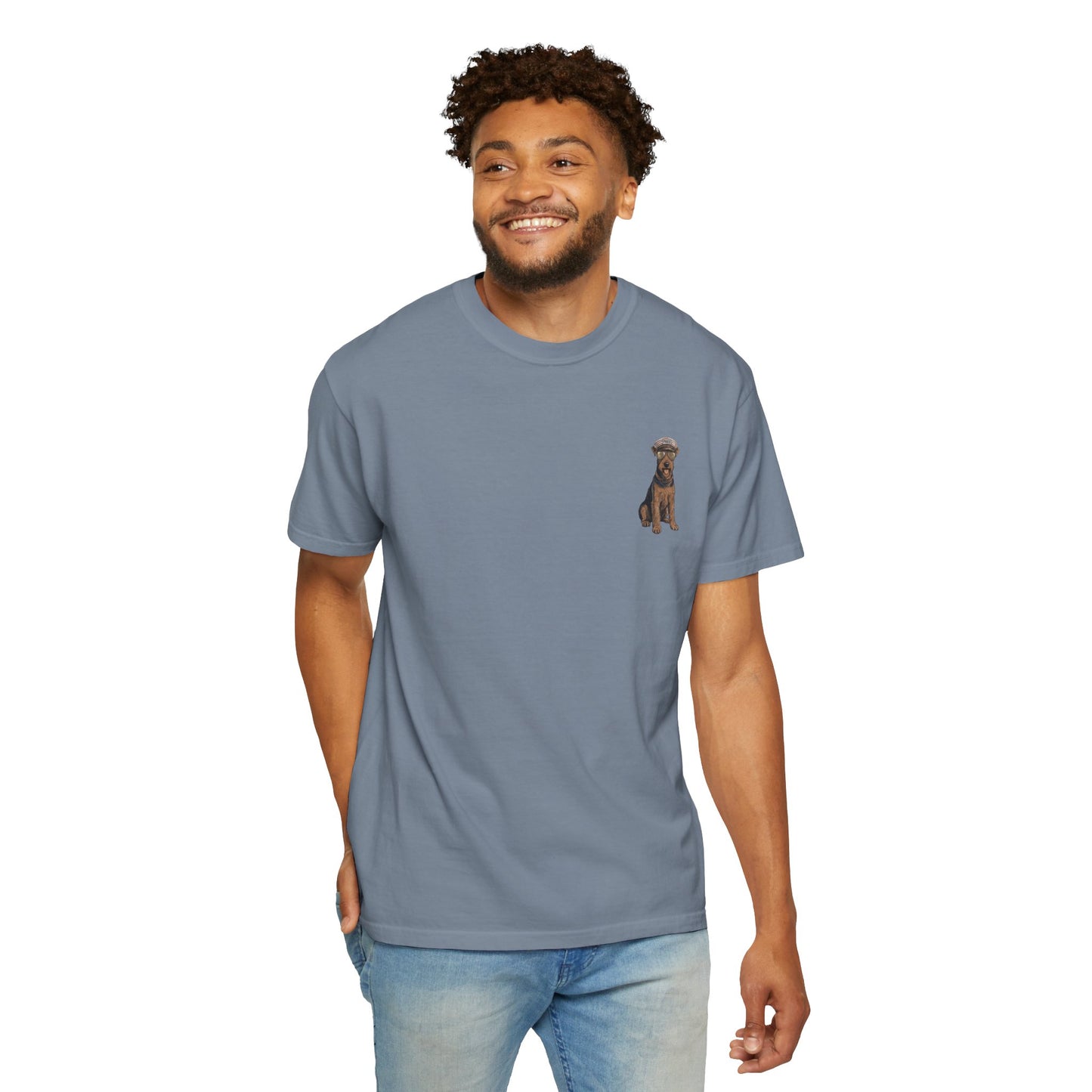 Cool Airedale Terrier Sailor Captain T-Shirt - Double-Sided Dog Tee