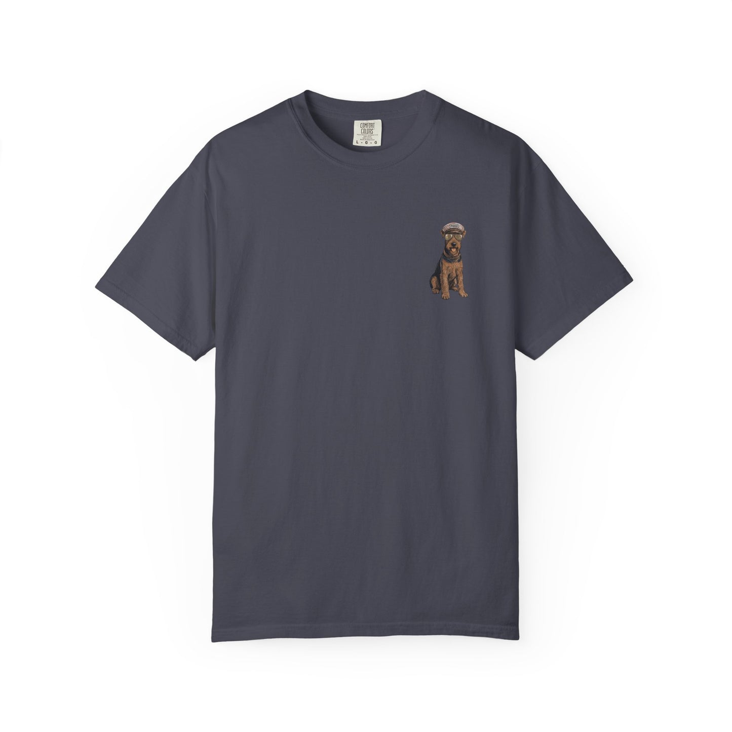 Cool Airedale Terrier Sailor Captain T-Shirt - Double-Sided Dog Tee