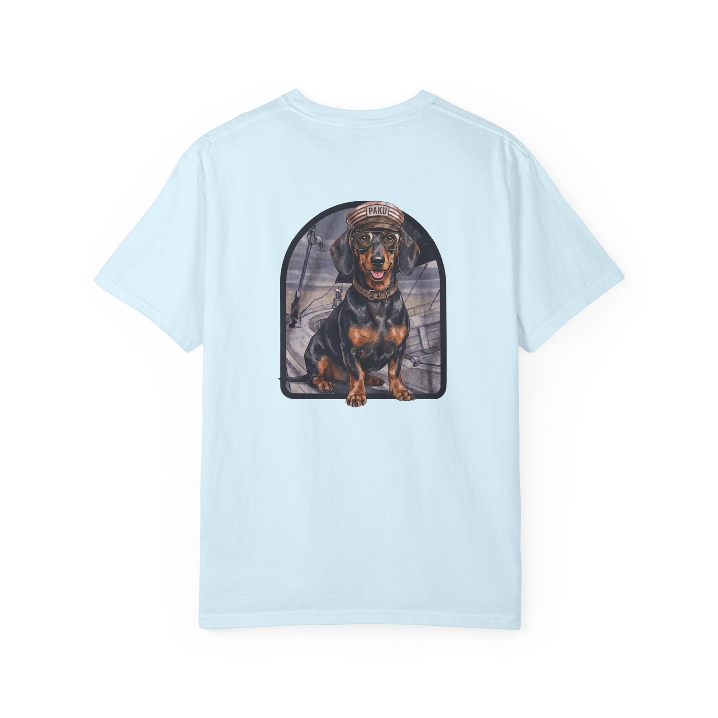 Cool Dachshund Captain T-Shirt - Funny Wiener Dog Graphic Tee