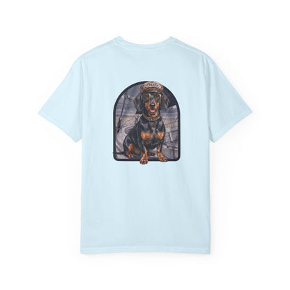Cool Dachshund Captain T-Shirt - Funny Wiener Dog Graphic Tee