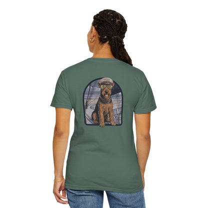Cool Airedale Terrier Sailor Captain T-Shirt - Double-Sided Dog Tee
