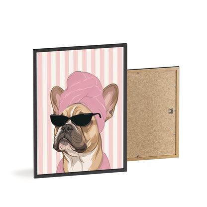French Bulldog Bathroom Poster - Funny Frenchie Spa Wall Art