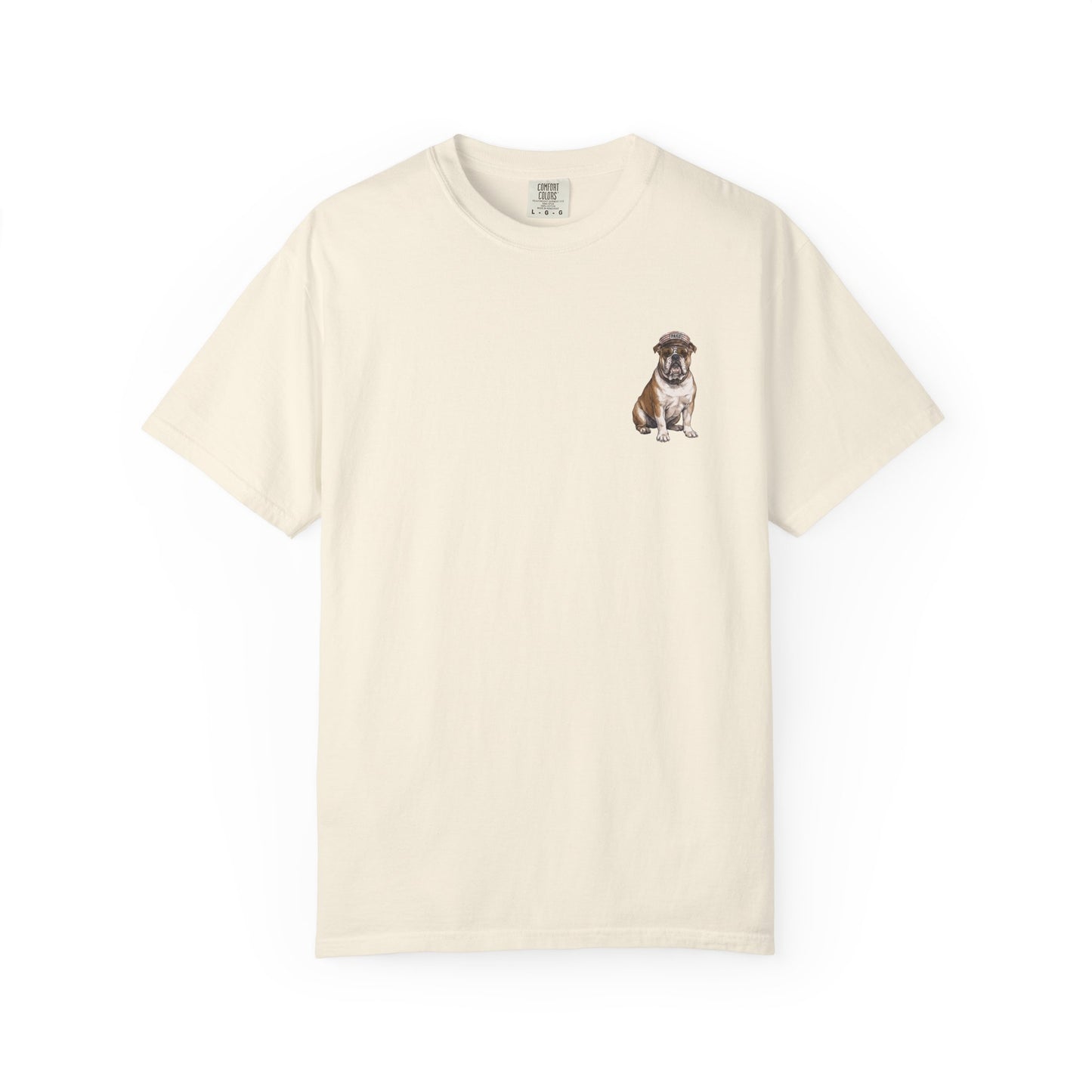 Cool English Bulldog Sailor Captain T-Shirt - Double-Sided Dog Tee