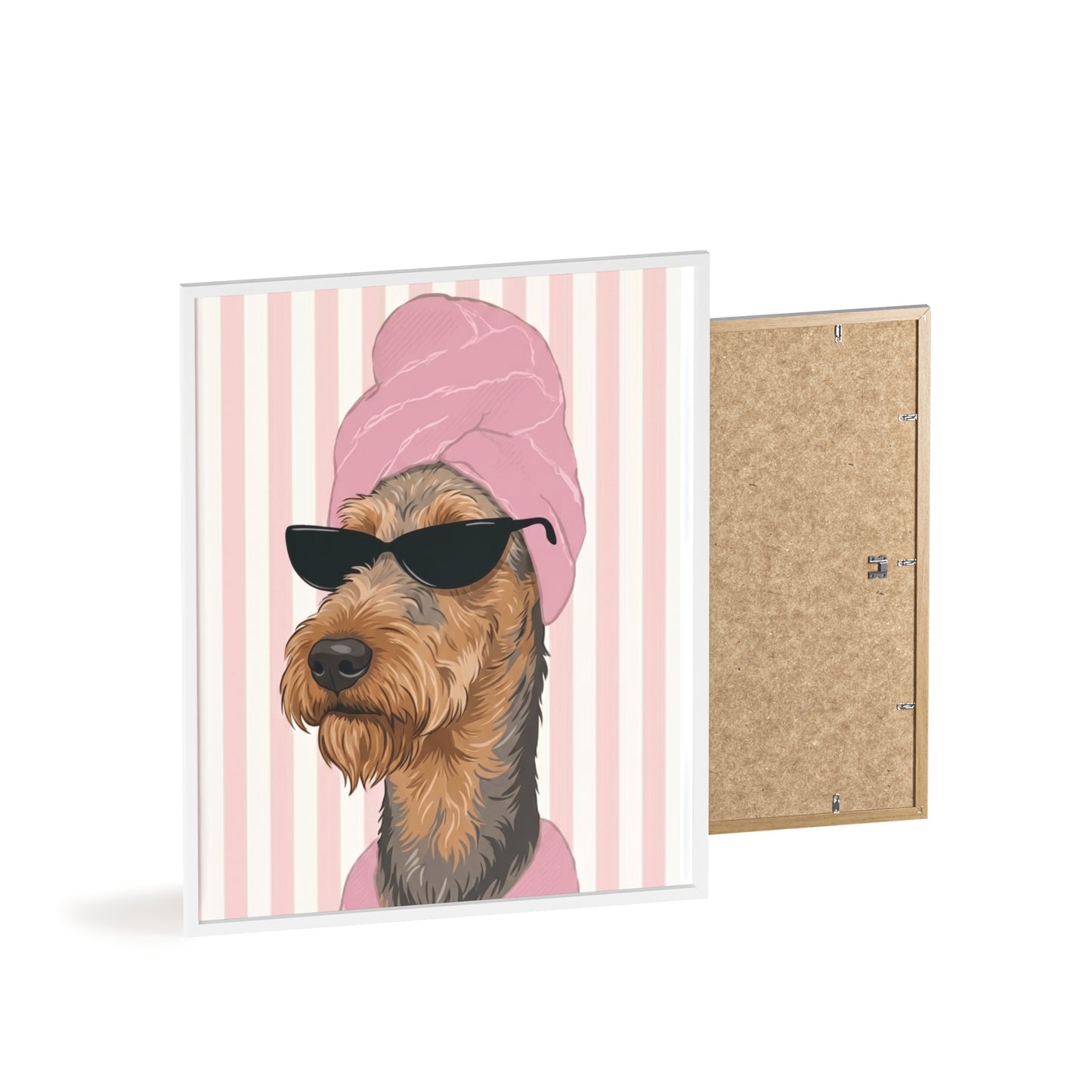 Airedale Terrier Bathroom Art Decor | Funny Dog Spa Poster & Canvas