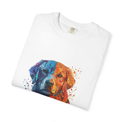Golden Retriever Abstract Art Graphic T-Shirt - Colorful Pop Art Dog Tee