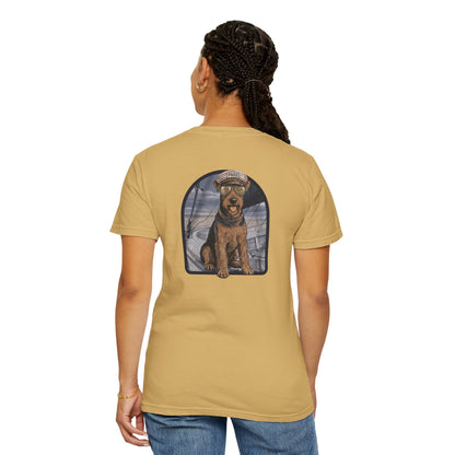 Cool Airedale Terrier Sailor Captain T-Shirt - Double-Sided Dog Tee