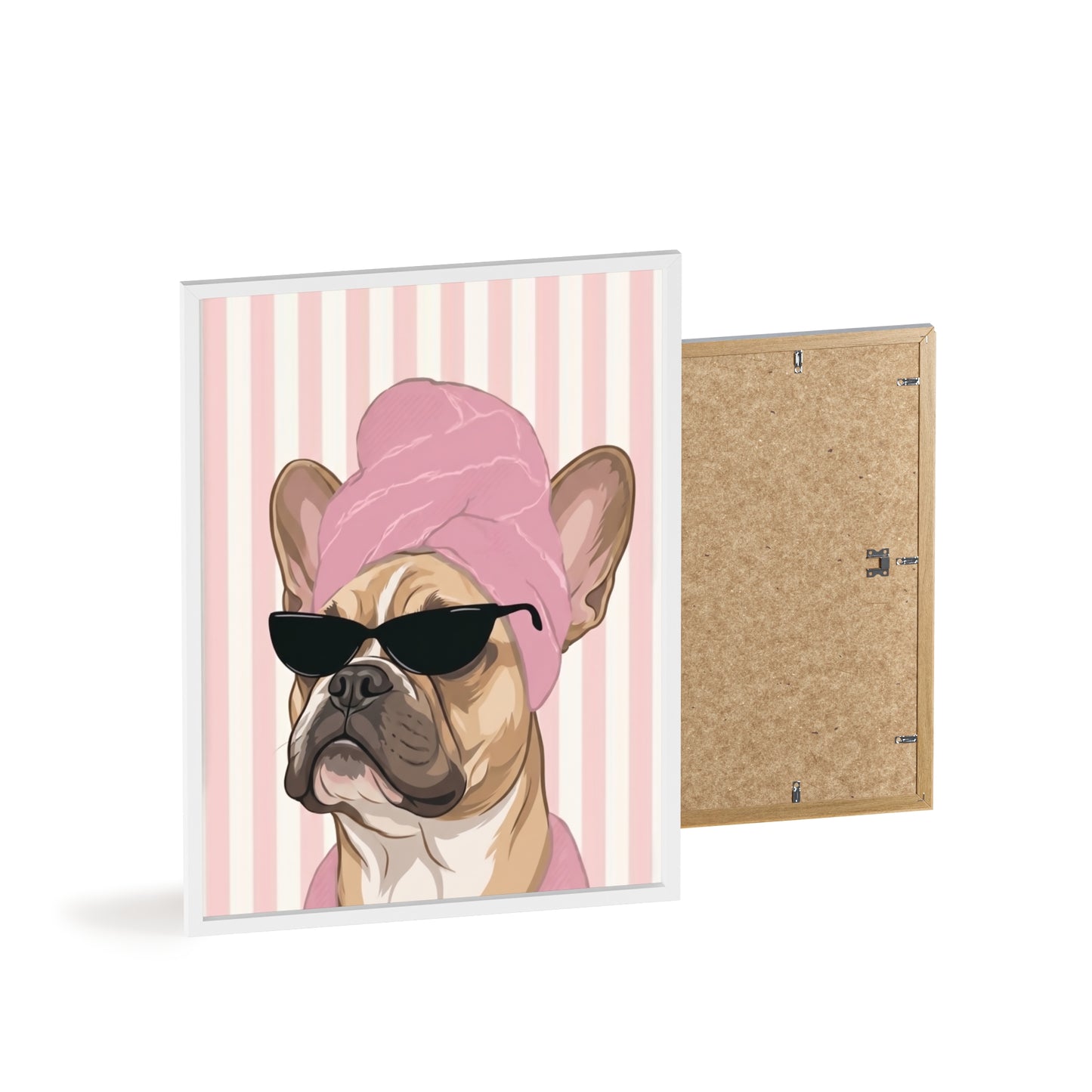 French Bulldog Bathroom Poster - Funny Frenchie Spa Wall Art