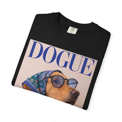 Golden Retriever DOGUE Magazine Graphic T-Shirt - Funny Dog Tee