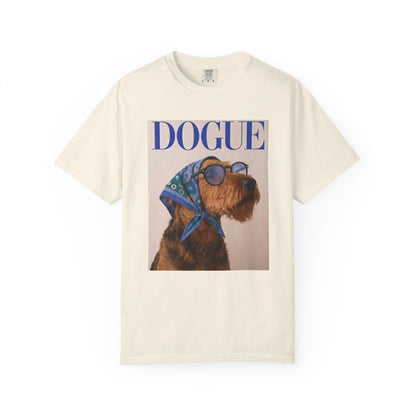 Airedale Terrier Comfort Colors DOGUE Magazine T-Shirt | Funny Dog Lover Tee