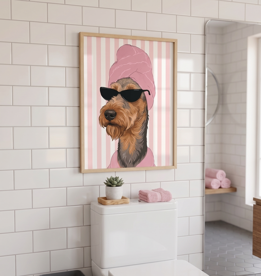 Airedale Terrier Bathroom Art Decor